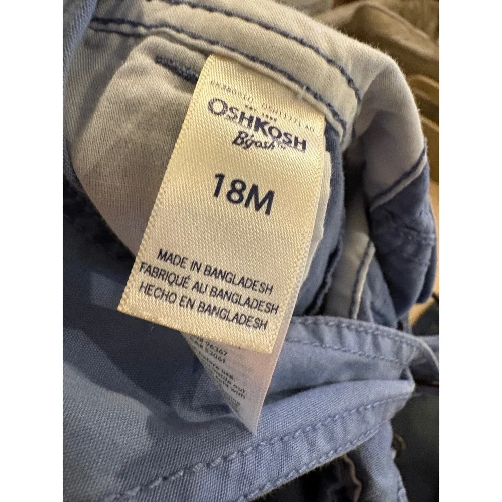 OshKosh B'gosh Genuine Kids Denim Overalls Toddler 18M Carpenter EUC